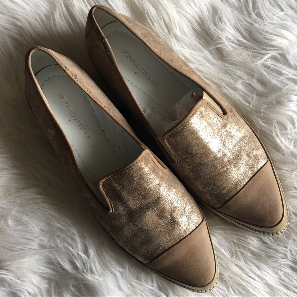 Donald J. Pliner Beliz Leather Slip on Flat 9.5